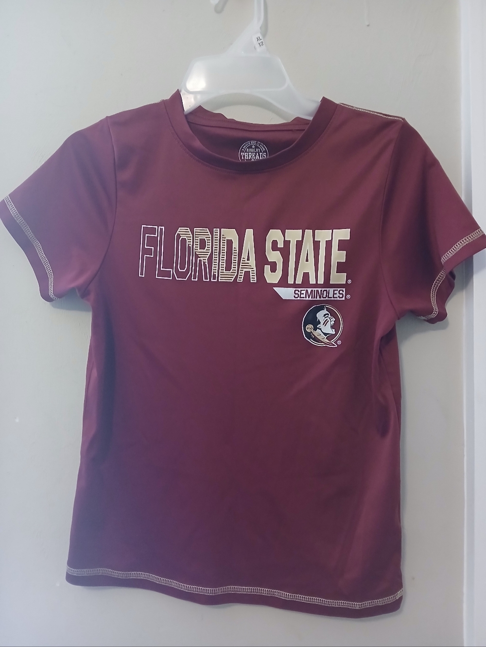Pre-owned Florida State  Clean Youth Short Sleeve Tee - Garnet